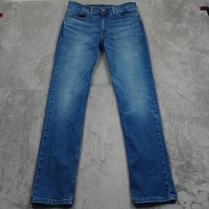 Levis‎ 511 Jeans Mens 32x34 Blue Denim Slim Fit Distressed Pockets Cotton